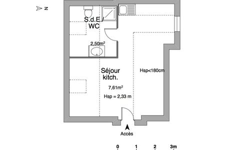 Vue n°2 Studio T1 F1 à louer - Marly Le Roi (78160)