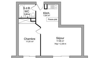 appartement 2 pièces à louer BORDEAUX 33800 41 m²