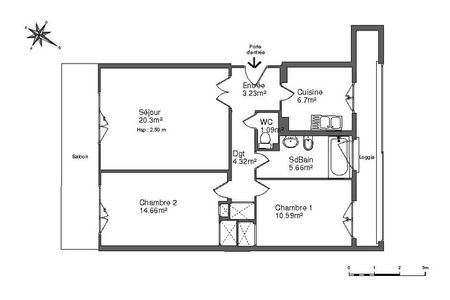 appartement 3 pièces à louer SANARY SUR MER 83110 66.6 m²
