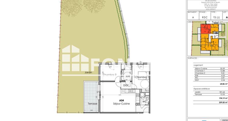 appartement 3 pièces à vendre TOULON 83000 65 m²