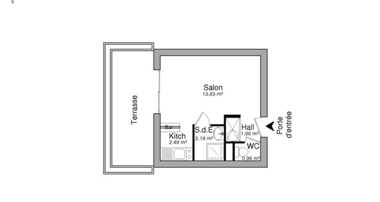 appartement-meuble 1 pièce à louer LA ROCHELLE 17000 21.3 m²