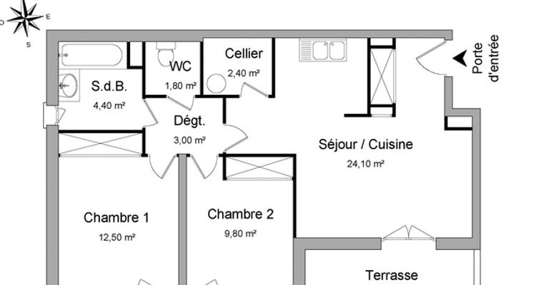 appartement 3 pièces à louer PELISSANNE 13330 58 m²