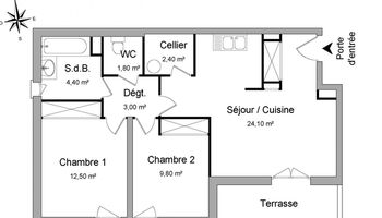 appartement 3 pièces à louer PELISSANNE 13330 58 m²