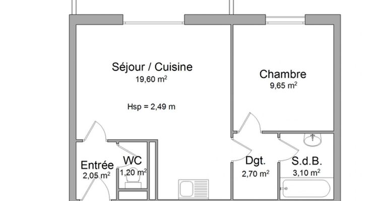appartement 2 pièces à louer OZOIR LA FERRIERE 77330 38.3 m²