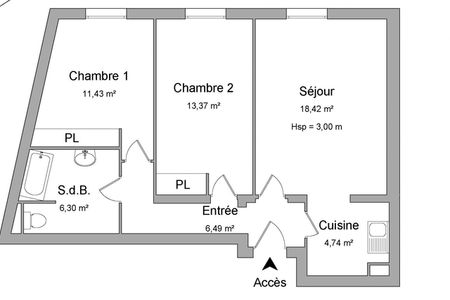 Vue n°3 Appartement 3 pièces T3 F3 à louer - Limoges (87000)