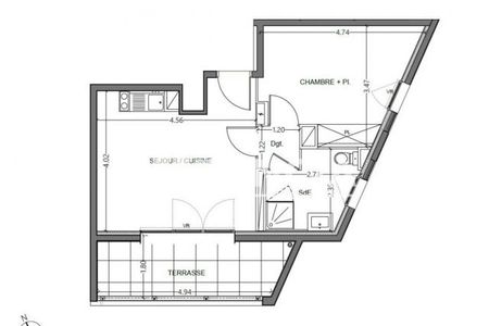 Vue n°2 Appartement 2 pièces à vendre - MONTPELLIER (34000) - 37.22 m²