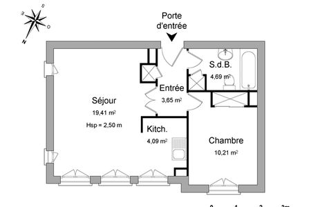 appartement-meuble 2 pièces à louer BOURG LA REINE 92340 42.1 m²