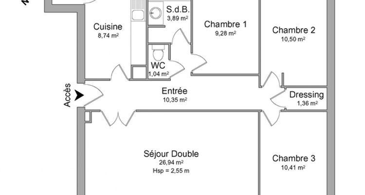 appartement 5 pièces à louer CHATOU 78400 84.1 m²