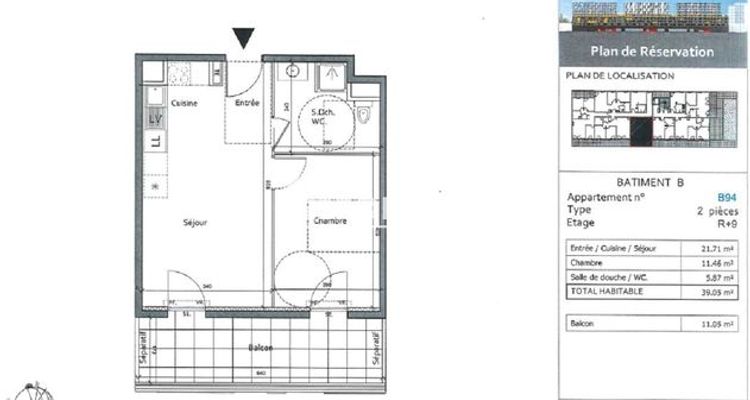 appartement 2 pièces à louer MARSEILLE 10ᵉ 13010 39.04 m²