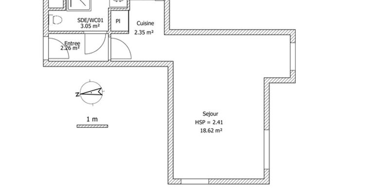 appartement 1 pièce à louer LILLE 59000 26.3 m²