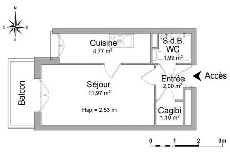 appartement 1 pièce à louer NICE 06000 21.82 m²