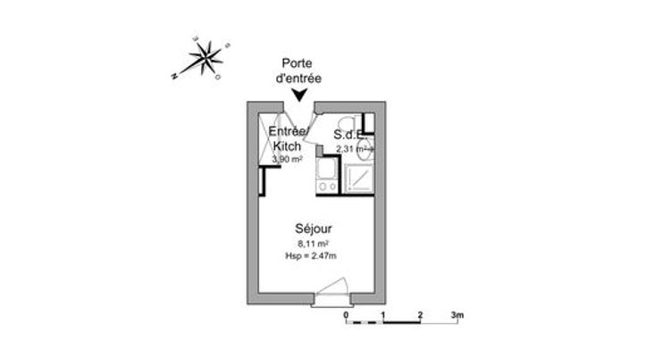 appartement 1 pièce à louer CHAVILLE 92370 14.32 m²