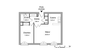 appartement 2 pièces à louer VILLEURBANNE 69100 45.5 m²
