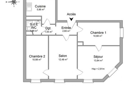 appartement 4 pièces à louer STRASBOURG 67000 60.2 m²