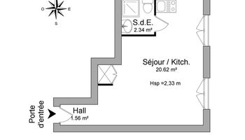 appartement 1 pièce à louer LILLE 59000 24.5 m²
