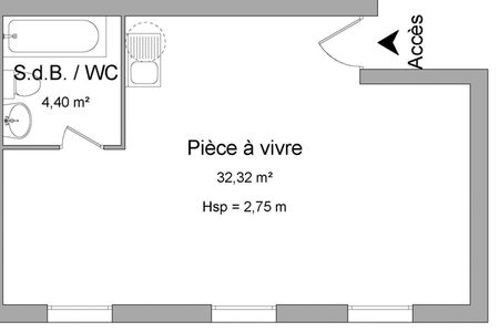 Vue n°3 Appartement 2 pièces T2 F2 à louer - Chateau Thierry (02400)