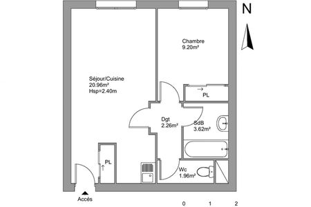 Vue n°3 Appartement 2 pièces T2 F2 à louer - Agen (47000)