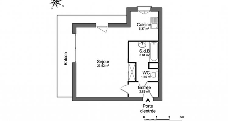 appartement 1 pièce à louer FERNEY VOLTAIRE 01210 37.2 m²