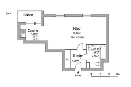 Vue n°2 Appartement 1 pièce à louer - GRENOBLE (38000) - 37.51 m²