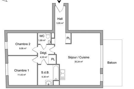 appartement 3 pièces à louer STRASBOURG 67100 66.2 m²