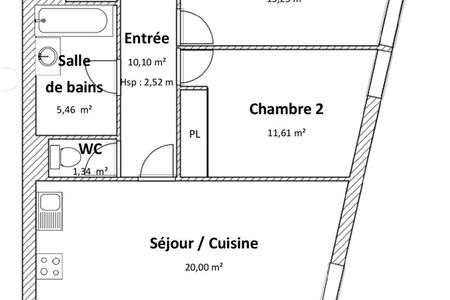 Vue n°2 Appartement 3 pièces T3 F3 à louer - Blagnac (31700)