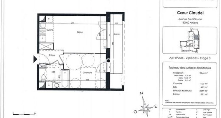 appartement 2 pièces à louer AMIENS 80000 44.9 m²