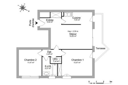 Vue n°3 Appartement 3 pièces à louer - MONTPELLIER (34090) - 66.79 m²