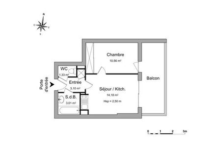 Vue n°2 Appartement 2 pièces à louer - MARSEILLE 12ème (13012) - 32.18 m²