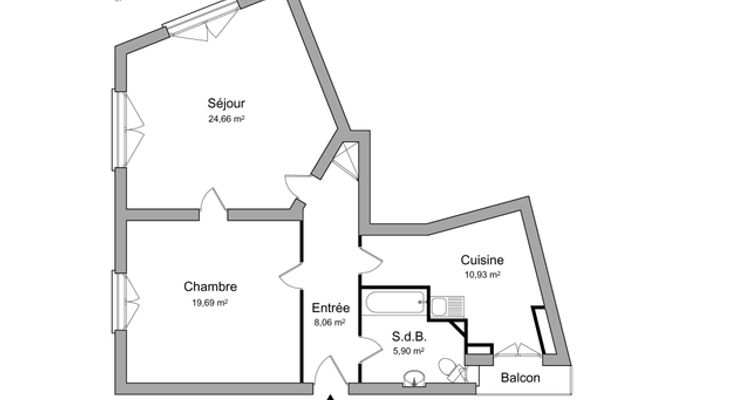 appartement 2 pièces à louer STRASBOURG 67000 67.1 m²