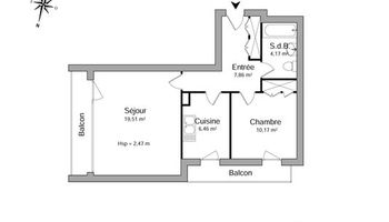 appartement 2 pièces à louer VANNES 56000 48.17 m²