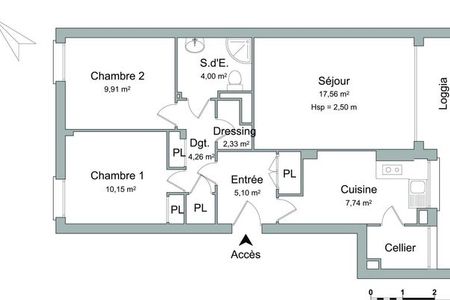 Vue n°3 Appartement 3 pièces à louer - Annecy (74000) 1 090 €/mois cc