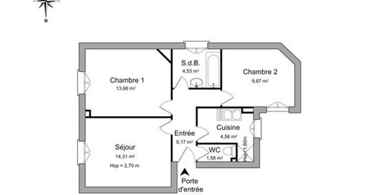 appartement 3 pièces à louer ARGENTEUIL 95100 53.68 m²