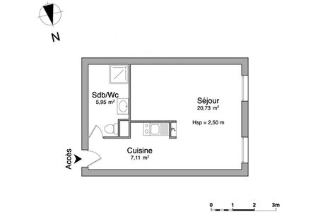 appartement 1 pièce à louer LOOS 59120 33.8 m²