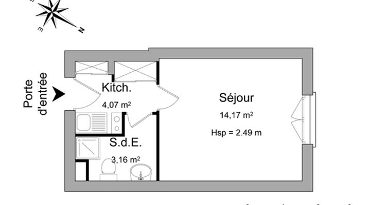 appartement 1 pièce à louer CROISSY SUR SEINE 78290 21.4 m²