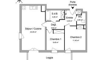 appartement 3 pièces à louer MONTPELLIER 34070 57.6 m²
