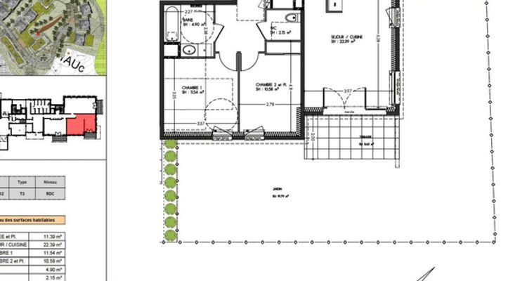 appartement 3 pièces à louer SASSENAGE 38360 63 m²