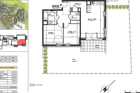 appartement 3 pièces à louer SASSENAGE 38360 63 m²