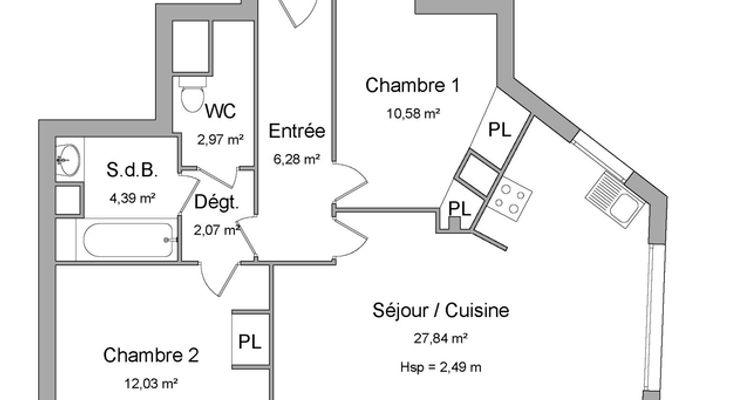appartement 3 pièces à louer BORDEAUX 33200 65.9 m²
