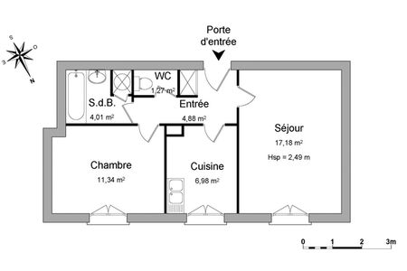 Vue n°3 Appartement 2 pièces T2 F2 à louer - Strasbourg (67000)