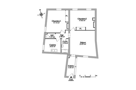 Vue n°3 Appartement 3 pièces T3 F3 à louer - Romans Sur Isere (26100)