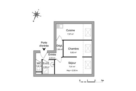 appartement 2 pièces à louer NANCY 54000 29.5 m²