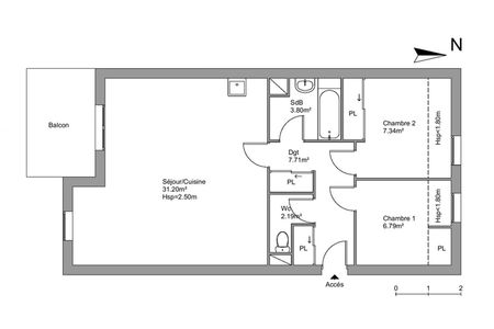 appartement 3 pièces à louer ST JORIOZ 74410 63.1 m²