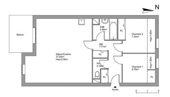 appartement 3 pièces à louer ST JORIOZ 74410 63.1 m²