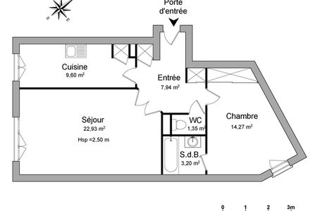 Appartement a louer clamart - 2 pièce(s) - 59.3 m2 - Surfyn