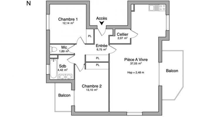 appartement 3 pièces à louer FONBEAUZARD 31140