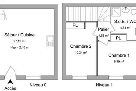 Vue n°2 Appartement 3 pièces T3 F3 à louer - Thionville (57100)