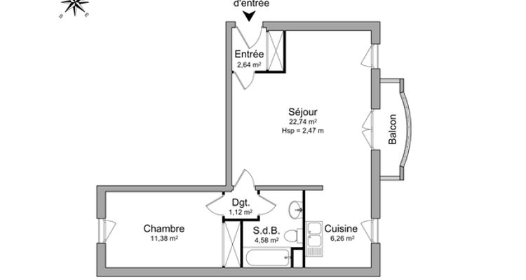 appartement 2 pièces à louer NANCY 54000 48.7 m²