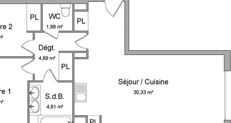 appartement 3 pièces à louer TOULOUSE 31200 63.5 m²