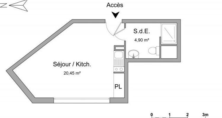 Vue n°1 Appartement 1 pièce à louer - RENNES (35000) - 25.35 m²