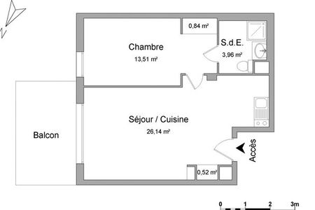 Vue n°3 Appartement 2 pièces à louer - Clermont Ferrand (63100) 612 €/mois cc